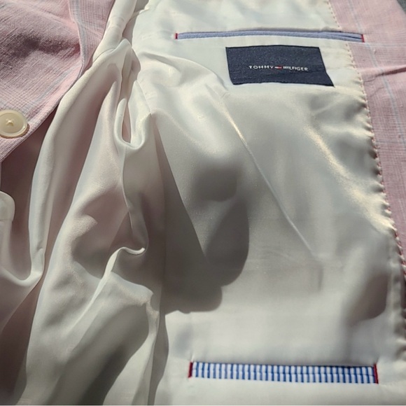 MEN’S NWT 🩷Tommy Hilfiger Pink Sport Coat with Notch Lapel! - Picture 11 of 14